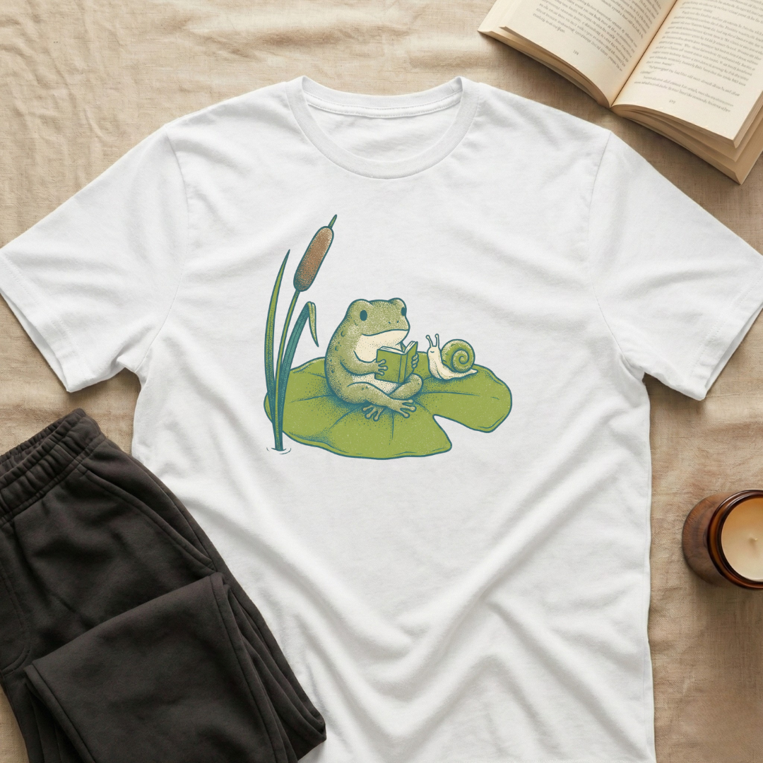 Frog Reading T-Shirt