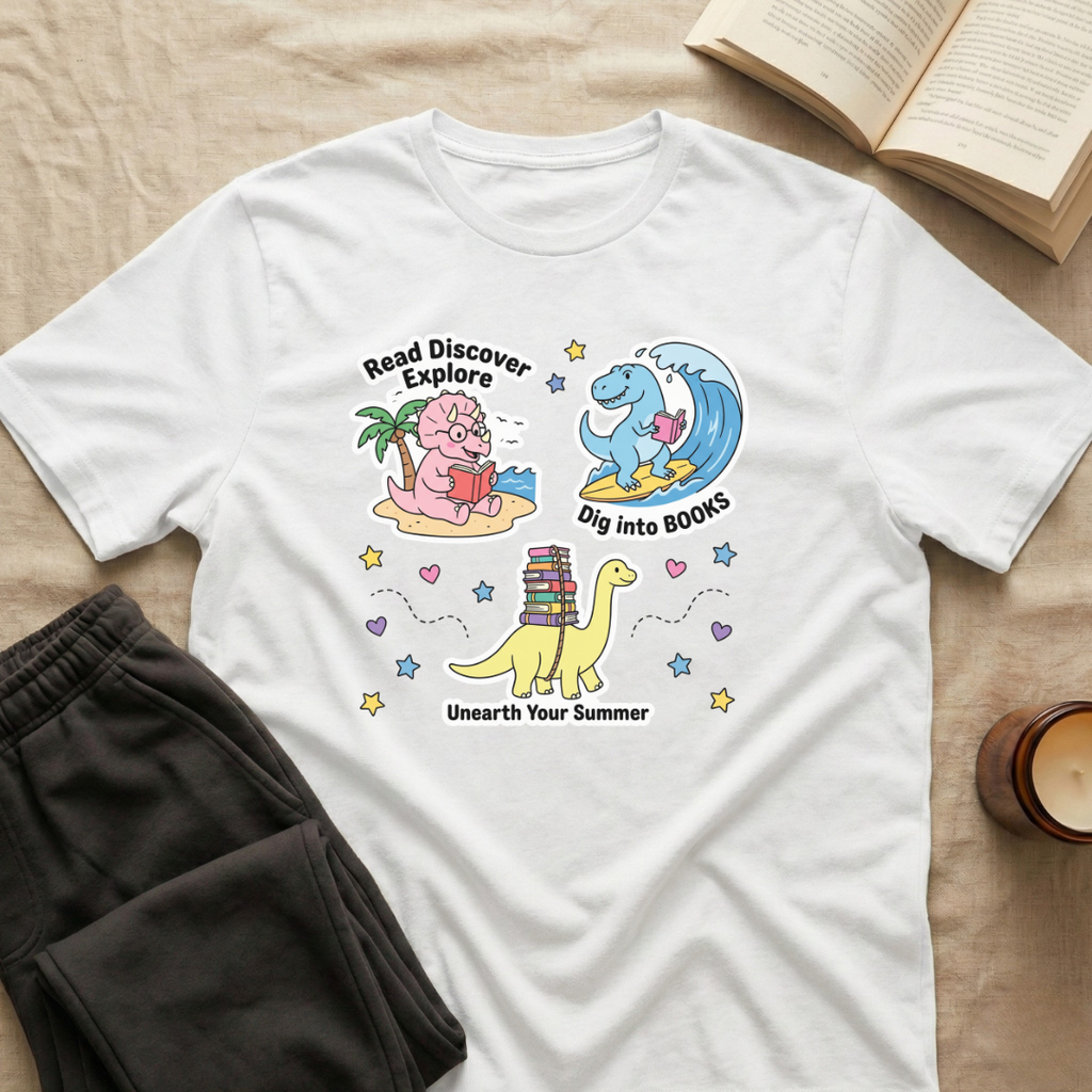Cute Dinosaurs Summer T-Shirt