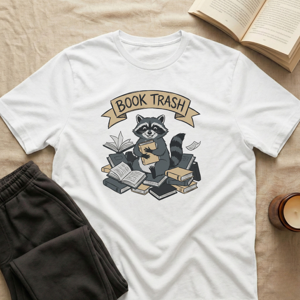 Book Trash Raccoon T-Shirt