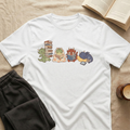 Cute Dragons Reading T-Shirt in White