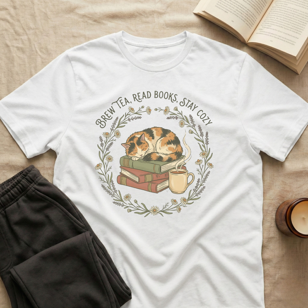 Brew Tea Read Books T-Shirt
