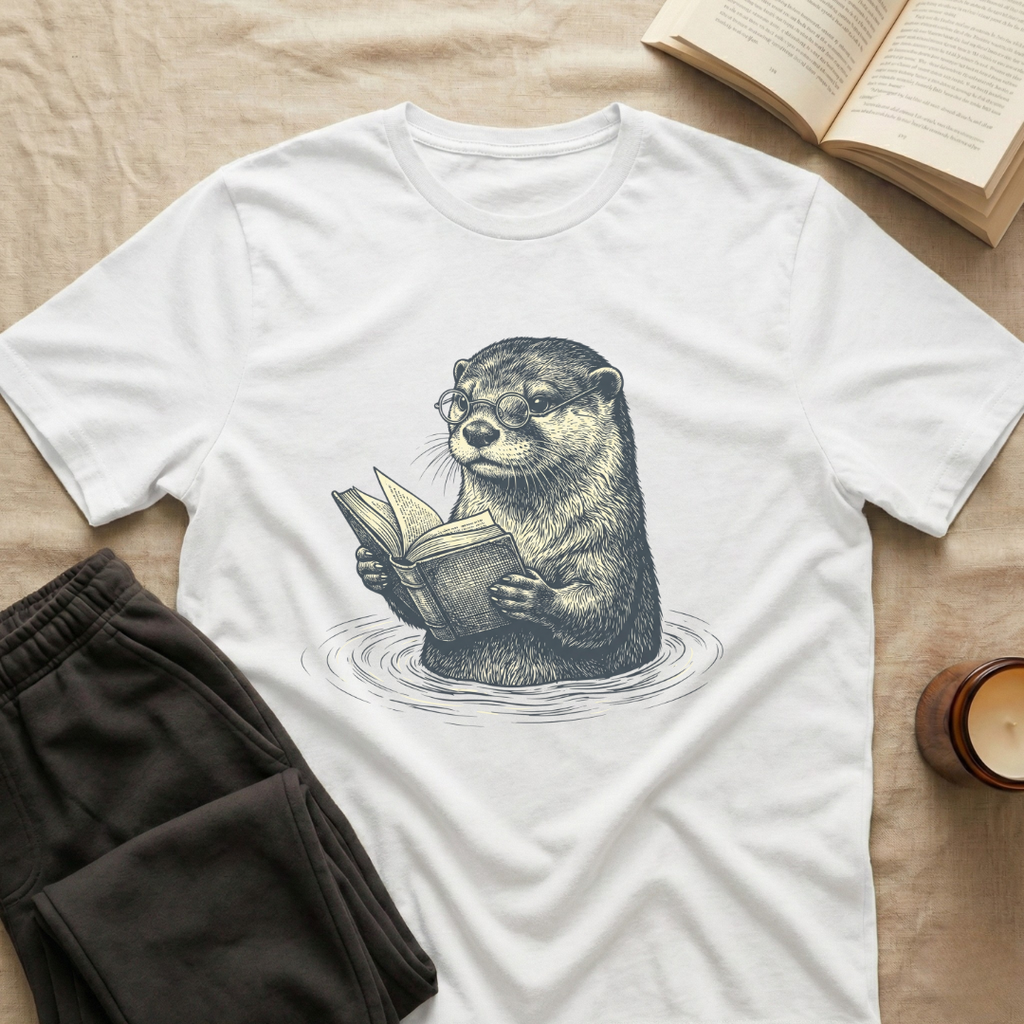 Otter Reading T-Shirt