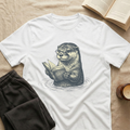 Otter Reading T-Shirt in White