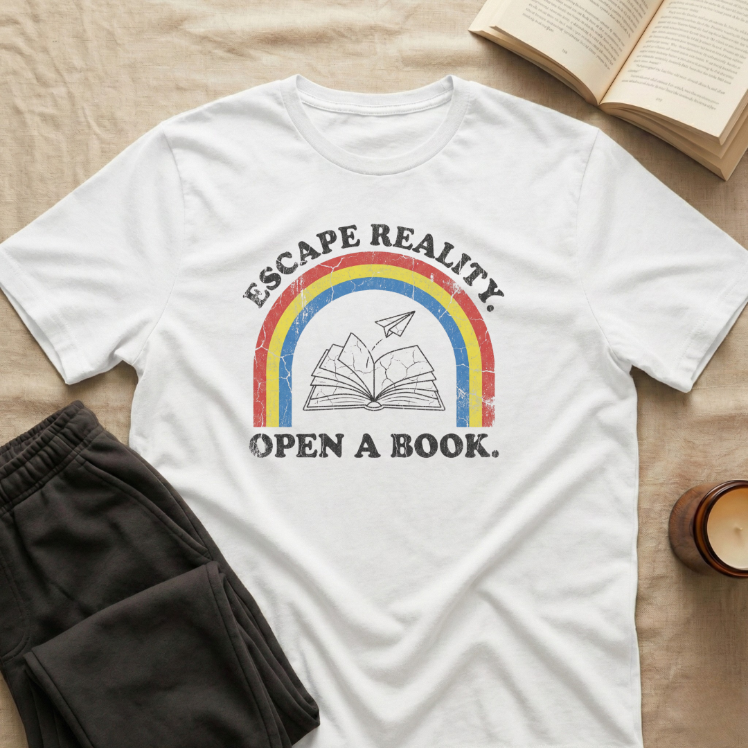 Escape Reality Open A Book T-Shirt