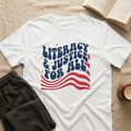 Literary & Justice T-Shirt in White