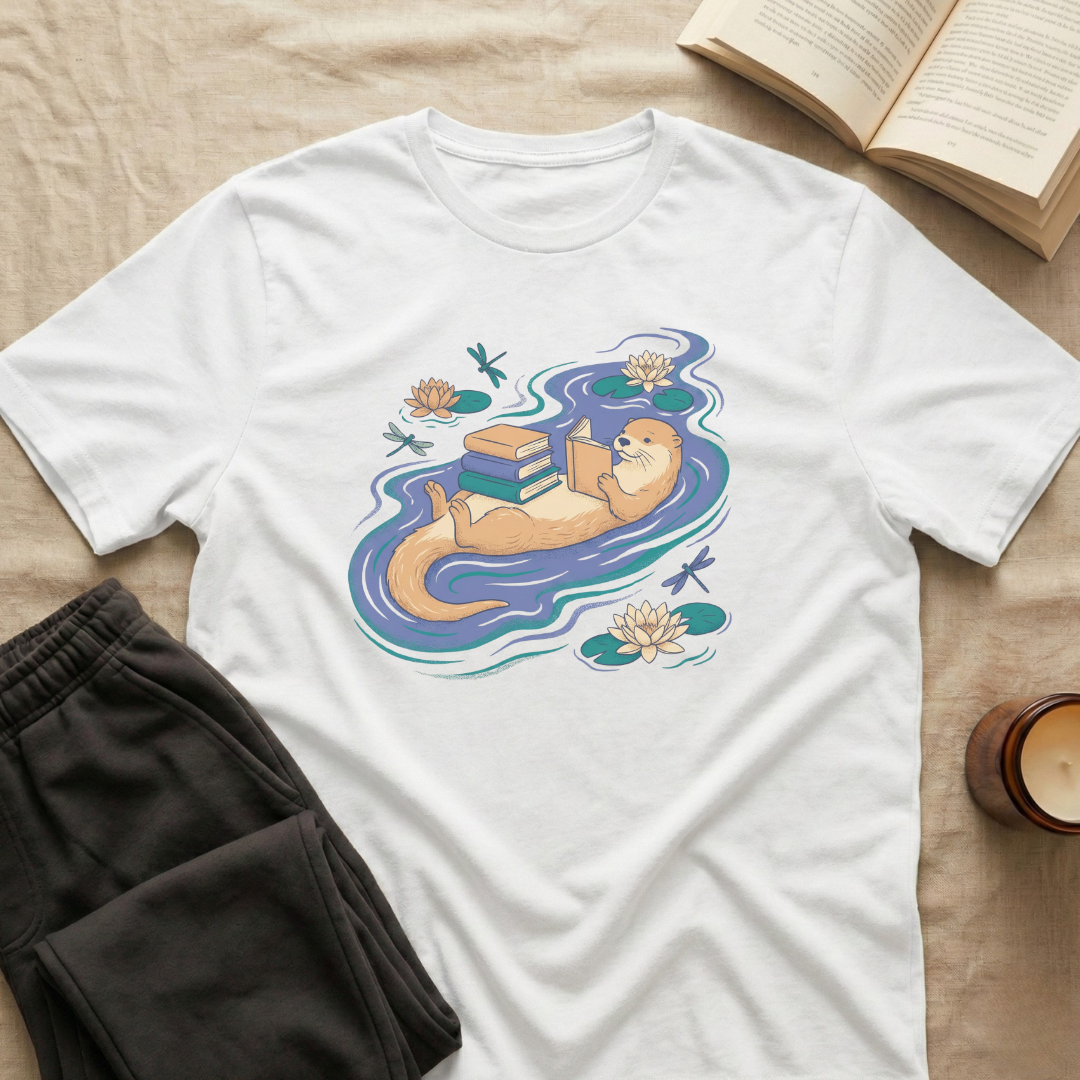 Otter Reading T-Shirt